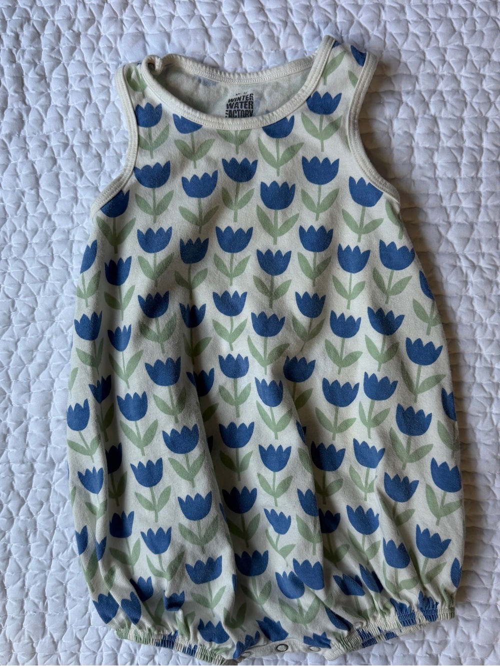 Winter Water Factory Summer Bubble Romper Tulip Print